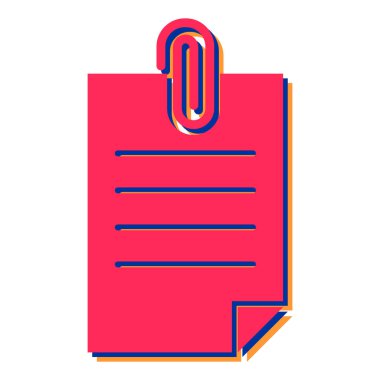 kalem ve kalem ikonu vektör illüstrasyon tasarımı ile kağıt not