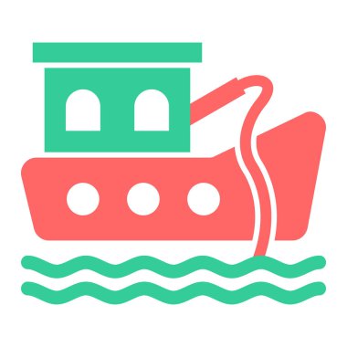 Gemi. Web simgesi basit illüstrasyon