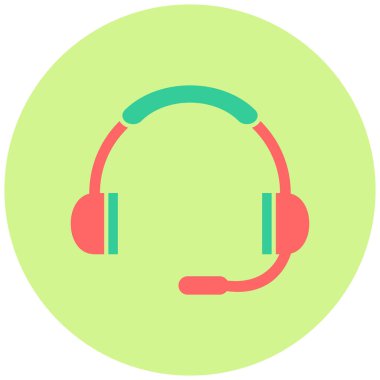 Kulaklık. Web simgesi basit tasarım