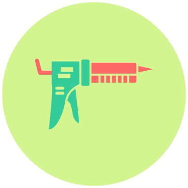 caulk gun simgesi, basit tasarım vektör çizimi