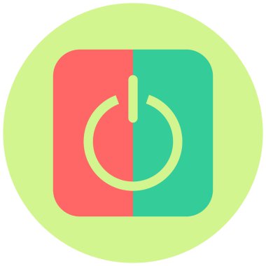 Güç. Web simgesi basit illüstrasyon