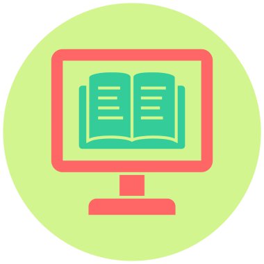 Kitap. Web simgesi basit illüstrasyon