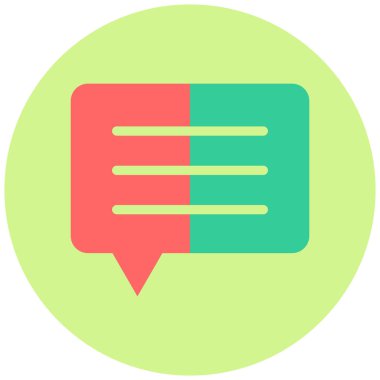 Konuş. Web simgesi basit illüstrasyon