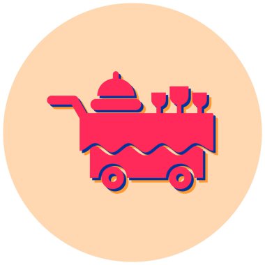 Yemek servisi. Basit resimleme