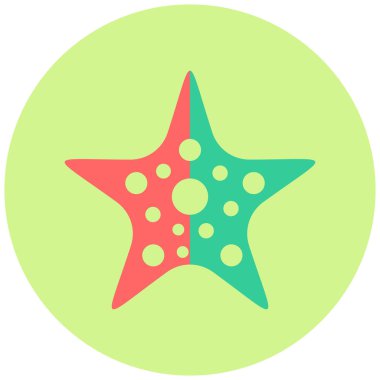 denizyıldızı düz vektör simgesi