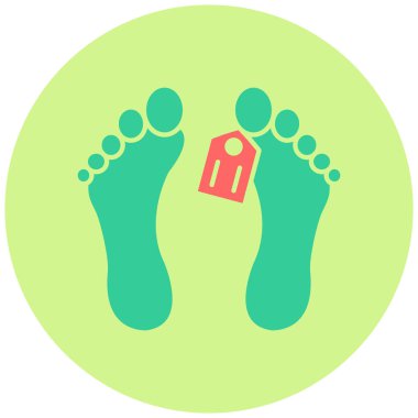 Toe Tag icon vector illustration