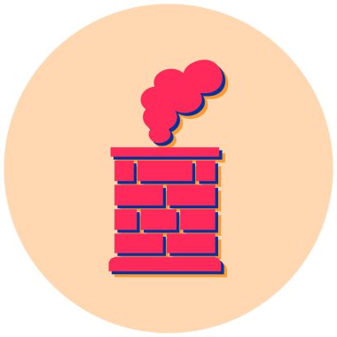 Bir bacanın düz tasarımının vektör çizimi