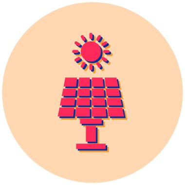 solar panel vektör simgesi