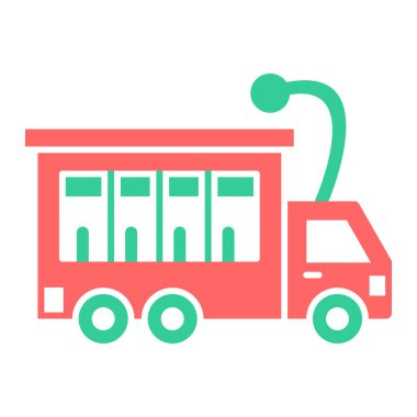 Otobüs. Web simgesi basit illüstrasyon