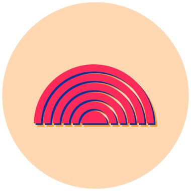 Gökkuşağı simgesinin vektör illüstrasyonu