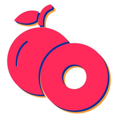 Yiyecek ve sebze sembolünün vektör çizimi. Sağlıklı ve vejetaryen ikonu.