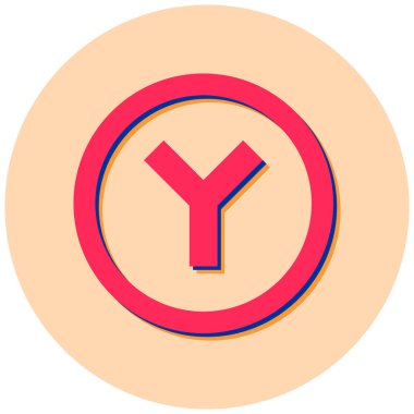 Yol işareti simgesinin vektör illüstrasyonu