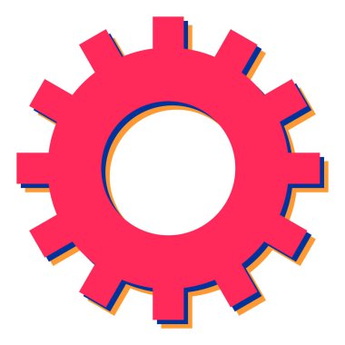 dişli simgesi vektör illüstrasyonu