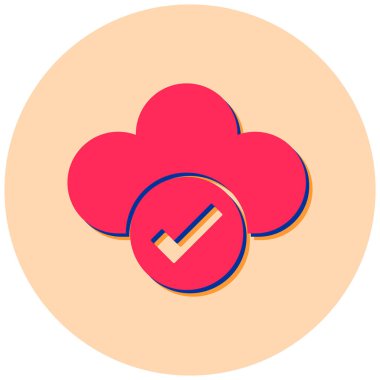 Bulut. Web simgesi basit illüstrasyon