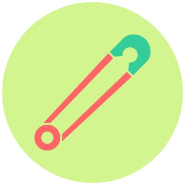 çengelli iğne simge vektör çizim