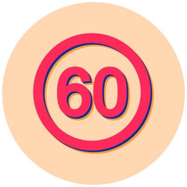 Yol işareti simgesinin vektör illüstrasyonu