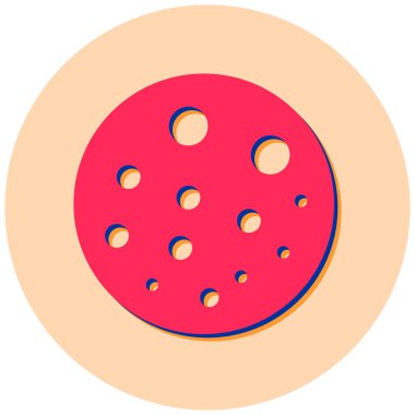 pizza. Web simgesi basit illüstrasyon