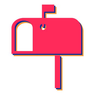 Posta kutusu. Web simgesi basit illüstrasyon