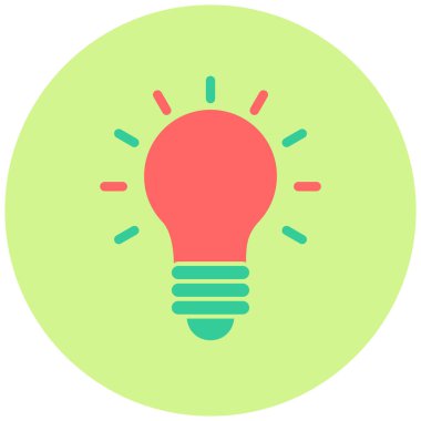 Bir fikrim var. Web simgesi basit illüstrasyon