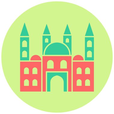 Şato. Web simgesi basit illüstrasyon