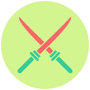 Kılıçlar. Web simgesi basit illüstrasyon