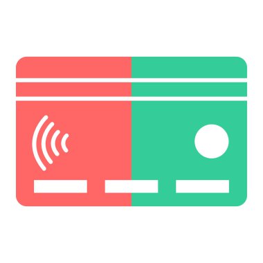 Kredi kartı ikonu vektör illüstrasyonu