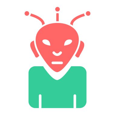 robot. Web simgesi basit illüstrasyon