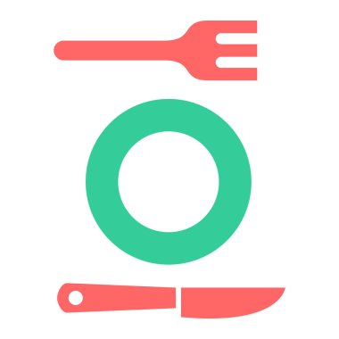 çatal ve bıçak simge vektör çizim tasarım