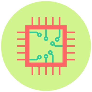 Çip simgesi. Basit resimleme