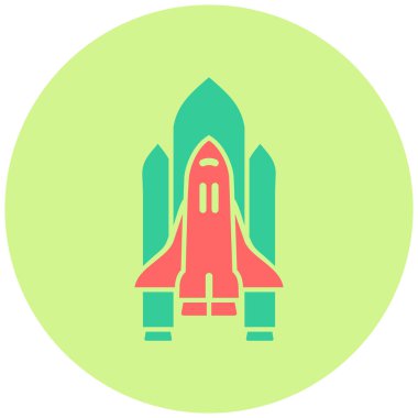 Modern Uzay Mekiği simgesinin vektör çizimi 