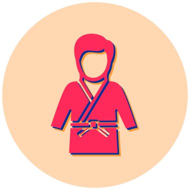 Şapka ikonlu kadın. Web tasarımı için kadın işçi vektör simgelerinin düz çizimi