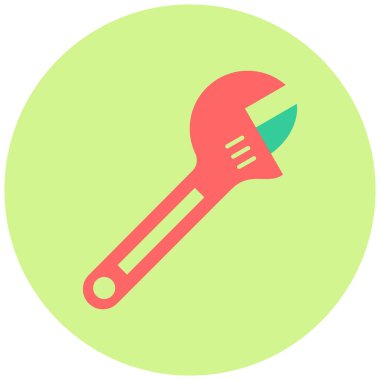 İngiliz anahtarı. Web simgesi basit illüstrasyon