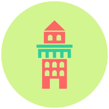 Bina. Web simgesi basit illüstrasyon