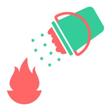 Yangın söndürücüsü. Web simgesi