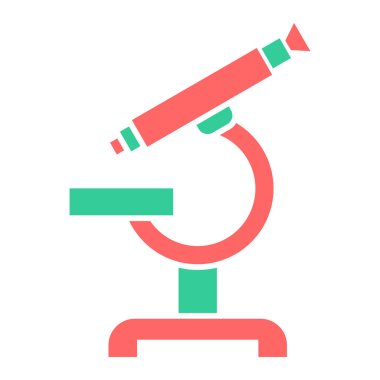 Mikroskop. Web simgesi basit illüstrasyon