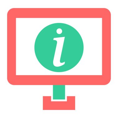 Bilgi. Web simgesi basit illüstrasyon