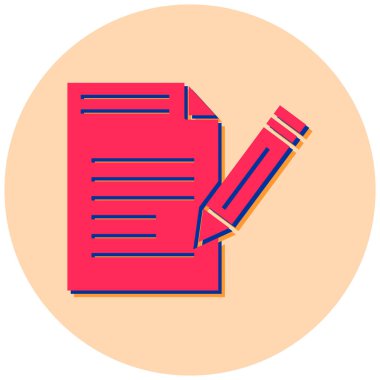 Belge. Web simgesi basit illüstrasyon