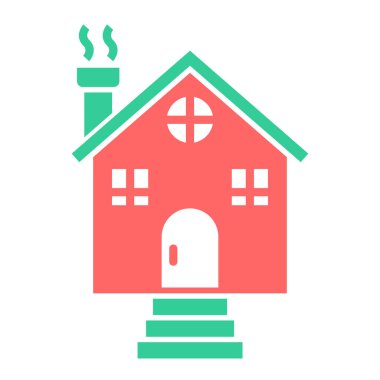 Ev. Web simgesi basit illüstrasyon