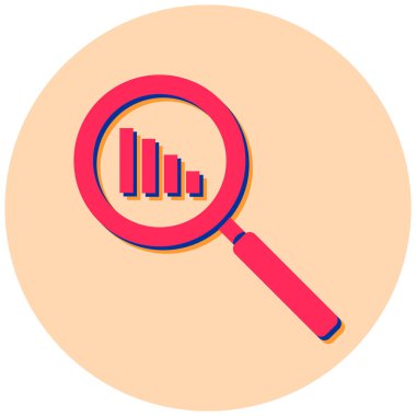 Analizler. Web simgesi basit illüstrasyon