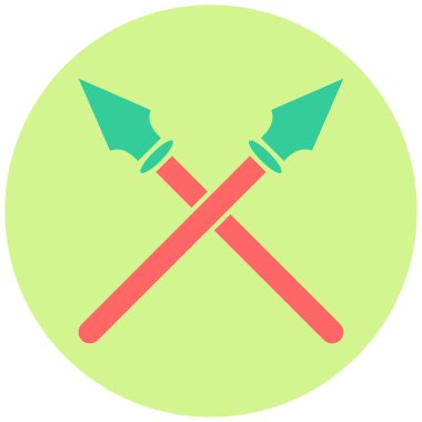 mızrak düz simgesi, vektör illüstrasyonu