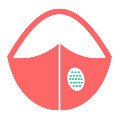 maske simgesi vektör illüstrasyonu