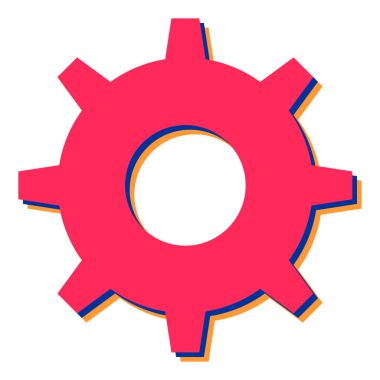 dişli simgesi vektör illüstrasyonu