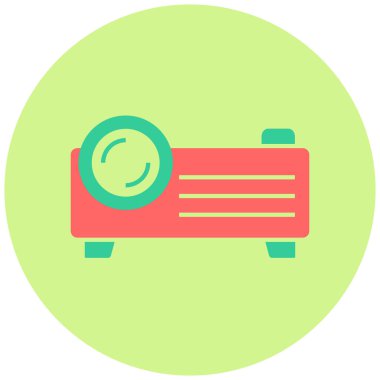 Projektör simgesi. Basit resimleme