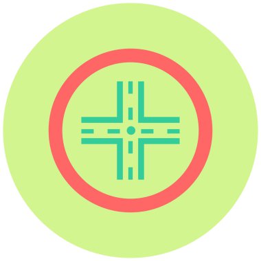 Yol tabelası. Web simgesi basit illüstrasyon