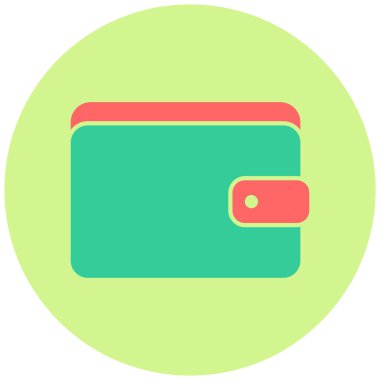 Cüzdan modern simgesinin vektör çizimi 