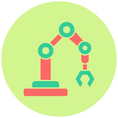 Robotik kol. Web simgesi basit illüstrasyon