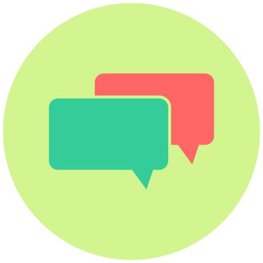 Konuş. Web simgesi basit illüstrasyon