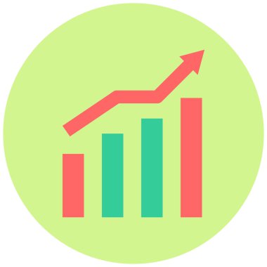 iş grafiği simgesi, vektör illüstrasyonu