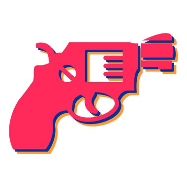 silah simgesi, vektör illüstrasyonu basit tasarım