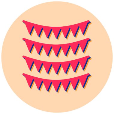 Parti. Web simgesi basit illüstrasyon